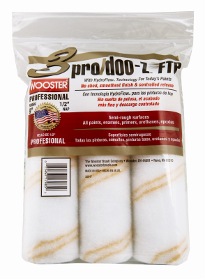 Wooster Brush 224547 0.5 In. Dooz Roll Cover, Pack Of 3