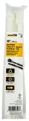 Gardner Bender 221006 40 in. Natural Heavy Duty Cable Tie Pack of 10 Gardner Bender 221006 40 in. Natural Heavy Duty Cable Tie Pack of 10