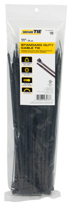 Gardner Bender 220978 11 in. Standard Cable Tie Black - Pack of 100 Gardner Bender 220978 11 in. Standard Cable Tie Black - Pack of 100