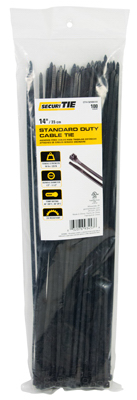 Gardner Bender 220991 14 in. Standard Cable Tie Black - Pack of 100 Gardner Bender 220991 14 in. Standard Cable Tie Black - Pack of 100