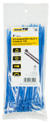 Gardner Bender 221017 8 in. Standard Cable Tie Blue - Pack of 100 Gardner Bender 221017 8 in. Standard Cable Tie Blue - Pack of 100