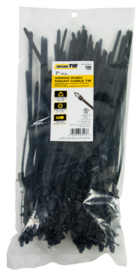Gardner Bender 221035 7 in. Arrow Push Mount Cable Tie Black - Pack of 100 Gardner Bender 221035 7 in. Arrow Push Mount Cable Tie Black - Pack of 100