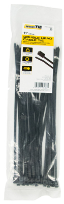 Gardner Bender 221027 11 in. Standard Double Head Cable Tie Black - Pack of 25 Gardner Bender 221027 11 in. Standard Double Head Cable Tie Black - Pack of 25