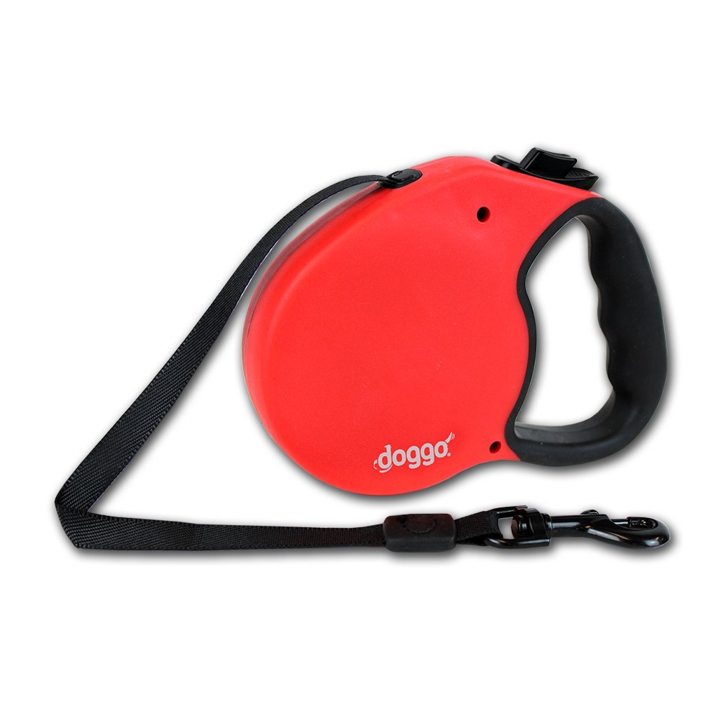 224046 16 Ft. Retractable Dog Leash With Soft Grip - Red