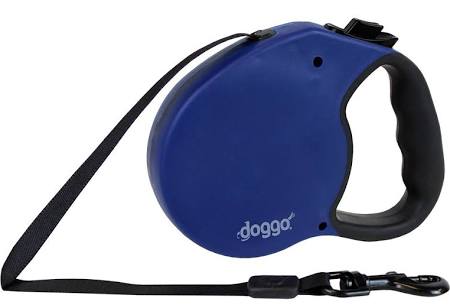 224050 24 In. Retractable Dog Leash With Soft Grip - Blue