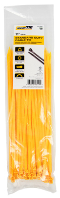 Gardner Bender 220982 11 in. Standard Duty Cable Tie Yellow - Pack of 100 Gardner Bender 220982 11 in. Standard Duty Cable Tie Yellow - Pack of 100