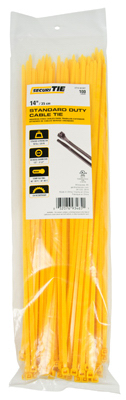 Gardner Bender 220992 14 in. Standard Duty Cable Tie Yellow - Pack of 100 Gardner Bender 220992 14 in. Standard Duty Cable Tie Yellow - Pack of 100