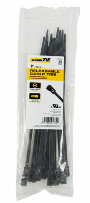 Gardner Bender 220981 8 in. Standard Duty Cable Tie Black - Pack of 25 Gardner Bender 220981 8 in. Standard Duty Cable Tie Black - Pack of 25