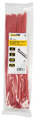 Gardner Bender 220990 14 in. Standard Duty Cable Tie Red - Pack of 100 Gardner Bender 220990 14 in. Standard Duty Cable Tie Red - Pack of 100