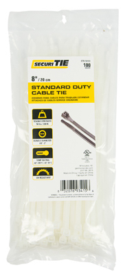 Gardner Bender 221015 8 in. Natural Standard Duty Cable Tie Pack of 100 Gardner Bender 221015 8 in. Natural Standard Duty Cable Tie Pack of 100