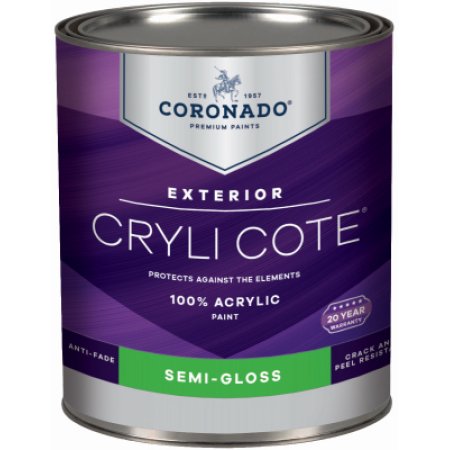 220543 Cryli Cote Tint Base Paint - Semi Gloss, Quart
