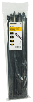 Gardner Bender 221046 17 in. Heavy Duty Cable Tie Black - Pack of 50 Gardner Bender 221046 17 in. Heavy Duty Cable Tie Black - Pack of 50