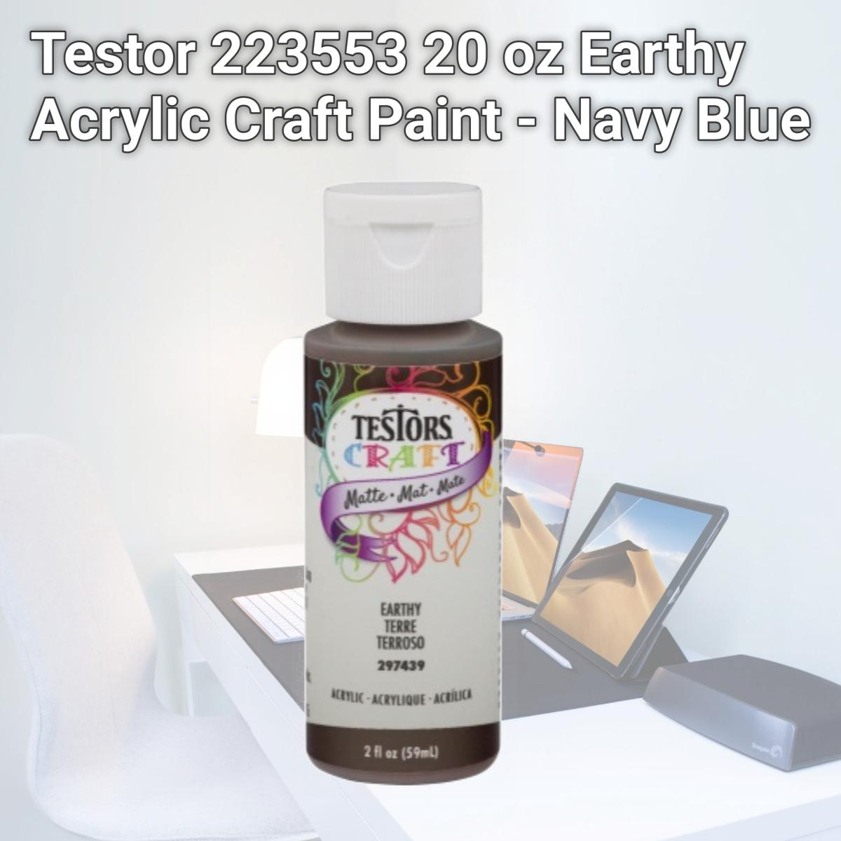 Picture of Testor 223553 20 oz Earthy Acrylic Craft Paint - Navy Blue