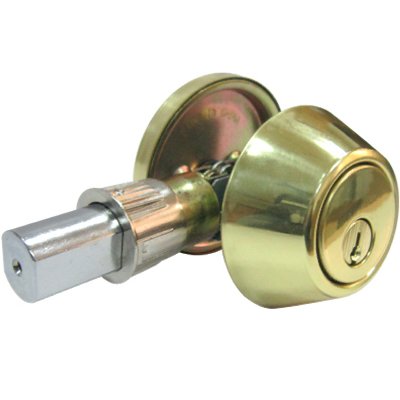 221814 Tru-guard Medium Tulip Style Knob Entry Lockset, Antique Brass