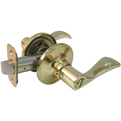 221766 Tru-guard Reversible Naples Privacy Lever Lockset, Polished Brass