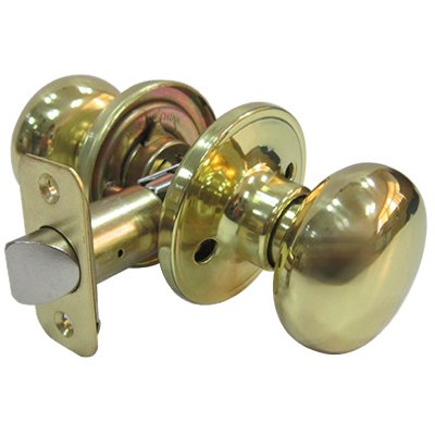 Tru-guard Mushroom Passage Knob Set, Polished Brass