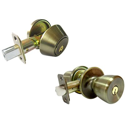 221749 Tru-guard Combination Lockset, Antique Brass