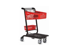 181611 Tt-150 Two-tier Plastic Shopping Cart
