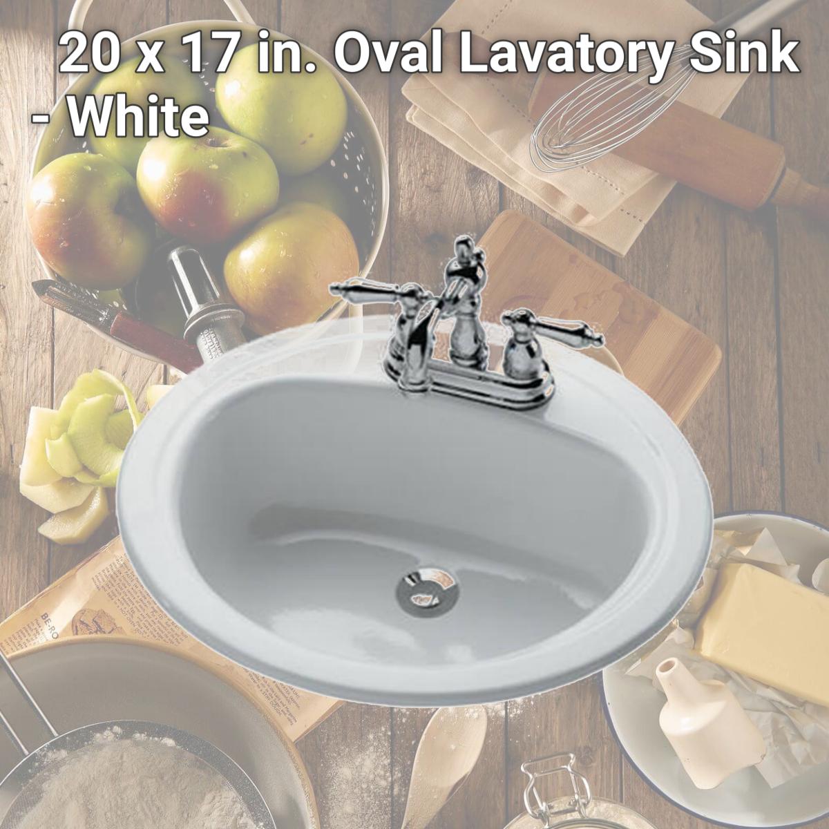 Picture of Bootz Industries 114908 20 x 17 in. Oval Lavatory Sink - White