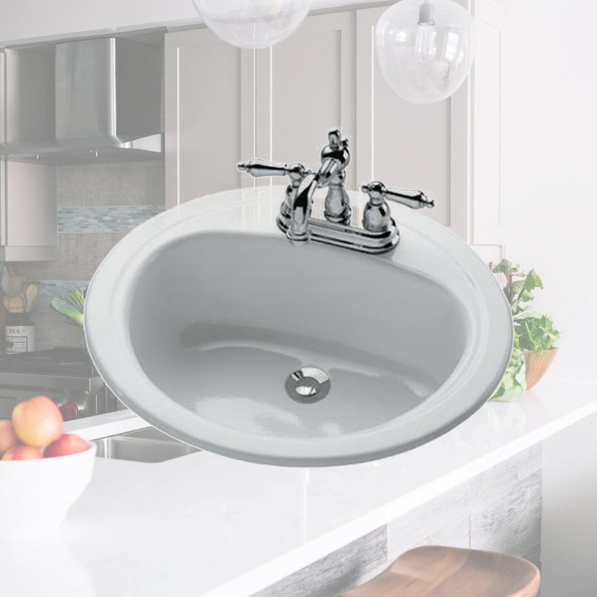Picture of Bootz Industries 114908 20 x 17 in. Oval Lavatory Sink - White