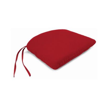 212271 Uptown Bistro Seat Cushion With Ties Spun Polyester Fabric - Veranda Red