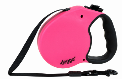 224044 13 Ft. Retractable Leash, Small - Pink