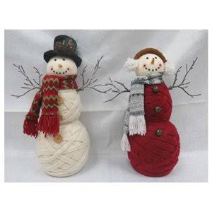 222407 Fabric Snowman Figure