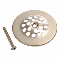 2.5-3 In. Master Plumber, Shower Drain Strainer Cover - Polished Brass Finish