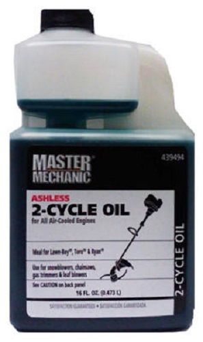 439494 16 Oz Master Mechanic Ashless 2 Cycle Oil With Fuel Stabilizer