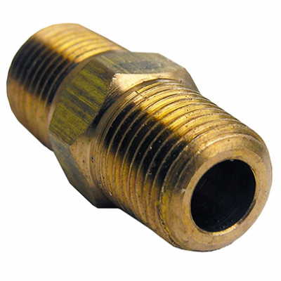 0.12 In. Male Iron Pipe X Male Pipe Thread Hex Nipple