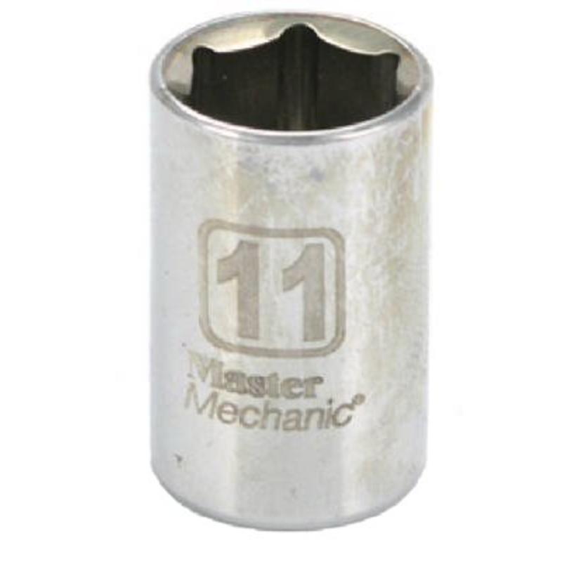 213184 0.25 In. Drive Master Mechanic 6 Point 11 Mm Shallow Socket