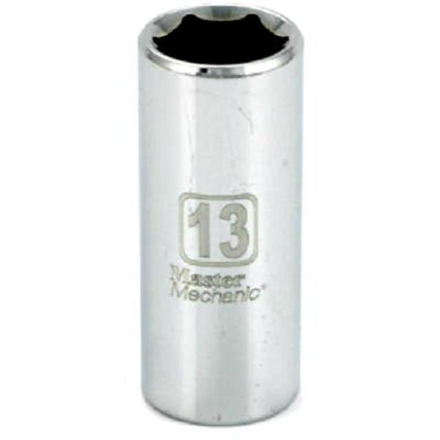 119818 0.38 In. Drive Master Mechanic 13 Mm 6 Point Deep Well Socket