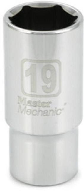 0.38 In. Drive Master Mechanic 19 Mm 6 Point Deep Well Socket