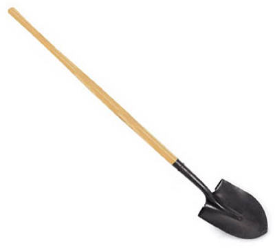 248297 44 In. Green Thumb Long Handle Round Point Digging Shovel