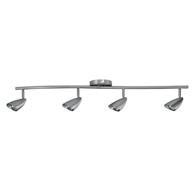 4-light Steel Halogen Track Lighting Bar