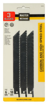 UPC 052088050248 product image for 281063 Master Mechanic Reciprocating Saw Blade Set, 3 Piece | upcitemdb.com