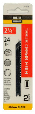 117929 2.75 In. 24 Tooth Master Mechanic Jig Saw Blade - 2 Per Pack