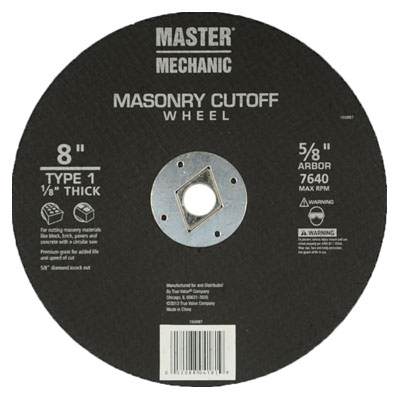 760887 8 X 0.12 In. Master Mechanic Masonry Wheel