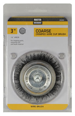 842663 3 In. Master Mechanic Coarse Utility Crimped Wire Cup Brush