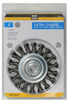 307249 4 In. Master Mechanic Knotted Wire Wheel Brush