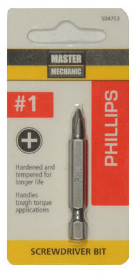 504753 No.1 Phillips Master Mechanic Screwdriver Bit