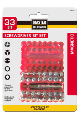 693575 Master Mechanic Screwdriver Bit Set - 33 Piece
