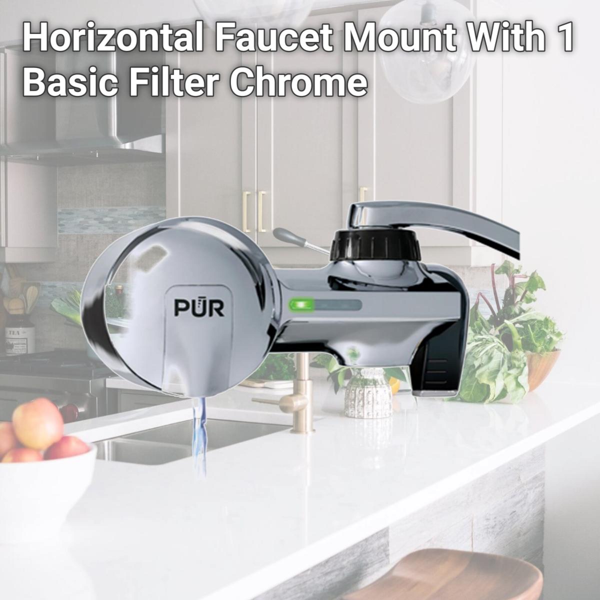 Picture of Kaz USA 214901 Horizontal Faucet Mount With 1 Basic Filter, Chrome