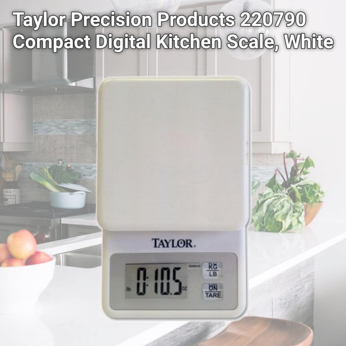 Picture of Taylor Precision Products 220790 Compact Digital Kitchen Scale, White