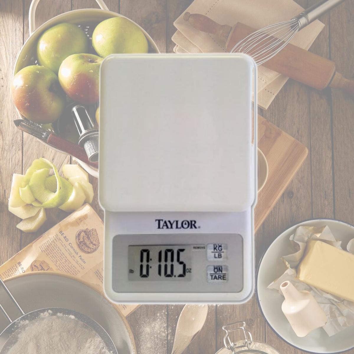 Picture of Taylor Precision Products 220790 Compact Digital Kitchen Scale, White