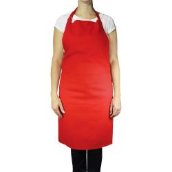 Adjustable Cotton Herringbone Chefs Weave Apron Crimson Red