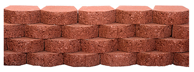 178293 8 In. Lodgestone Wall Block - Red 315 Pieces
