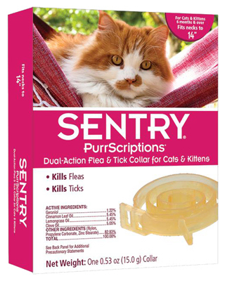 213369 Sentry Action Cat Flea & Tick Collar