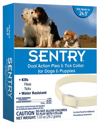 213370 Sentry Action Dog Flea & Tick Collar