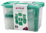 213445 Food Storage Containers Teal Plastic - 50 Piece